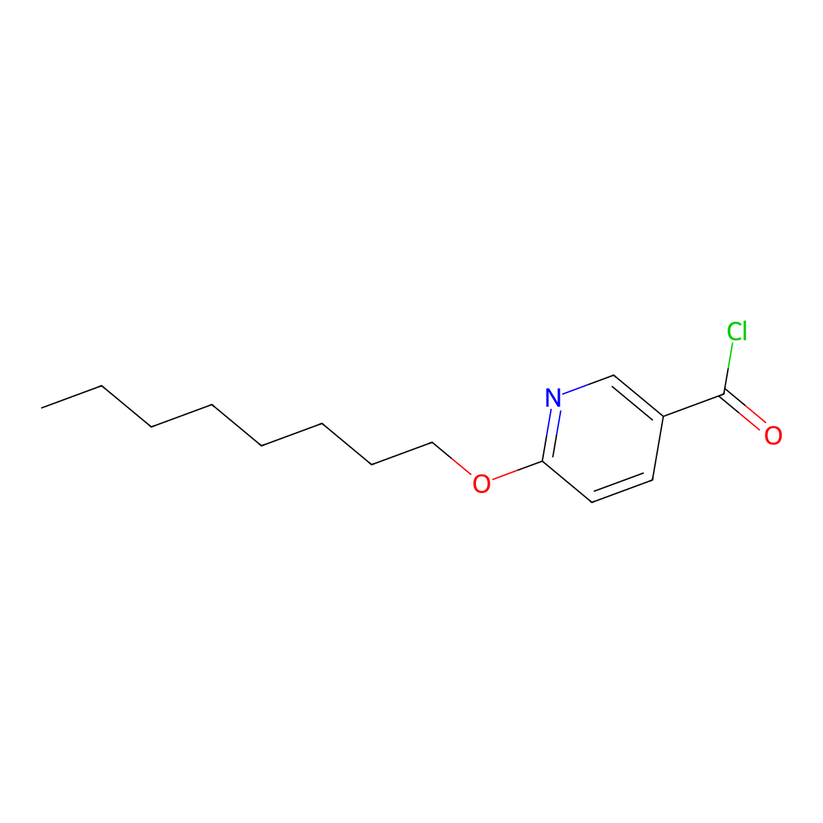 3-Pyridinecarbonyl chloride, 6-(octyloxy)- molecular structure, CAS 115849-93-9