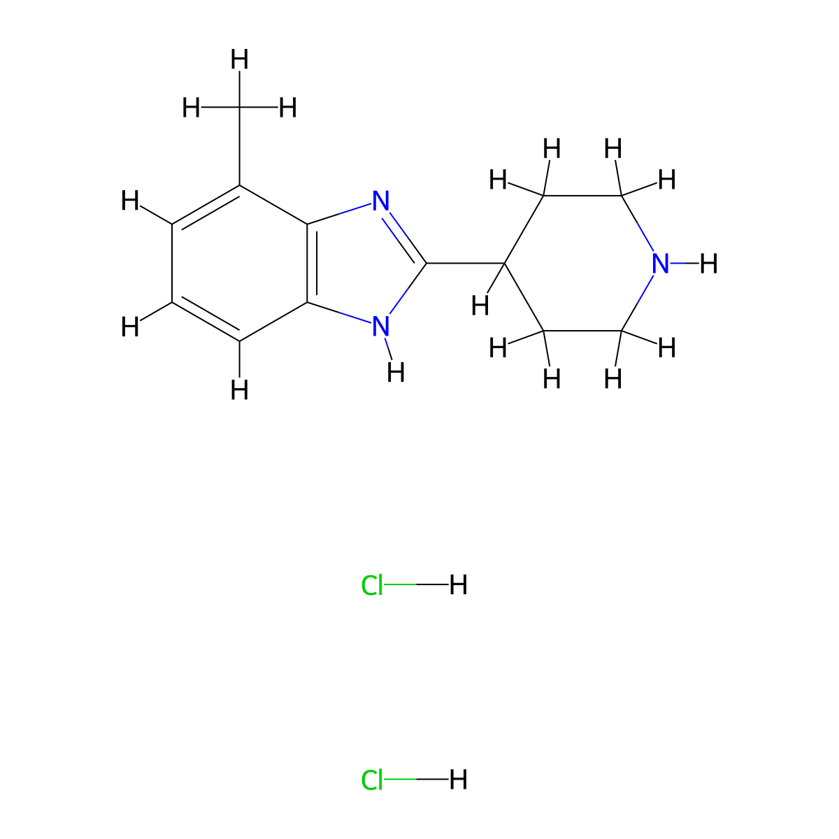 4-Methyl-2-(4-piperidinyl)-1h-benzimidazole dihydrochloride molecular structure, CAS 1158492-15-9