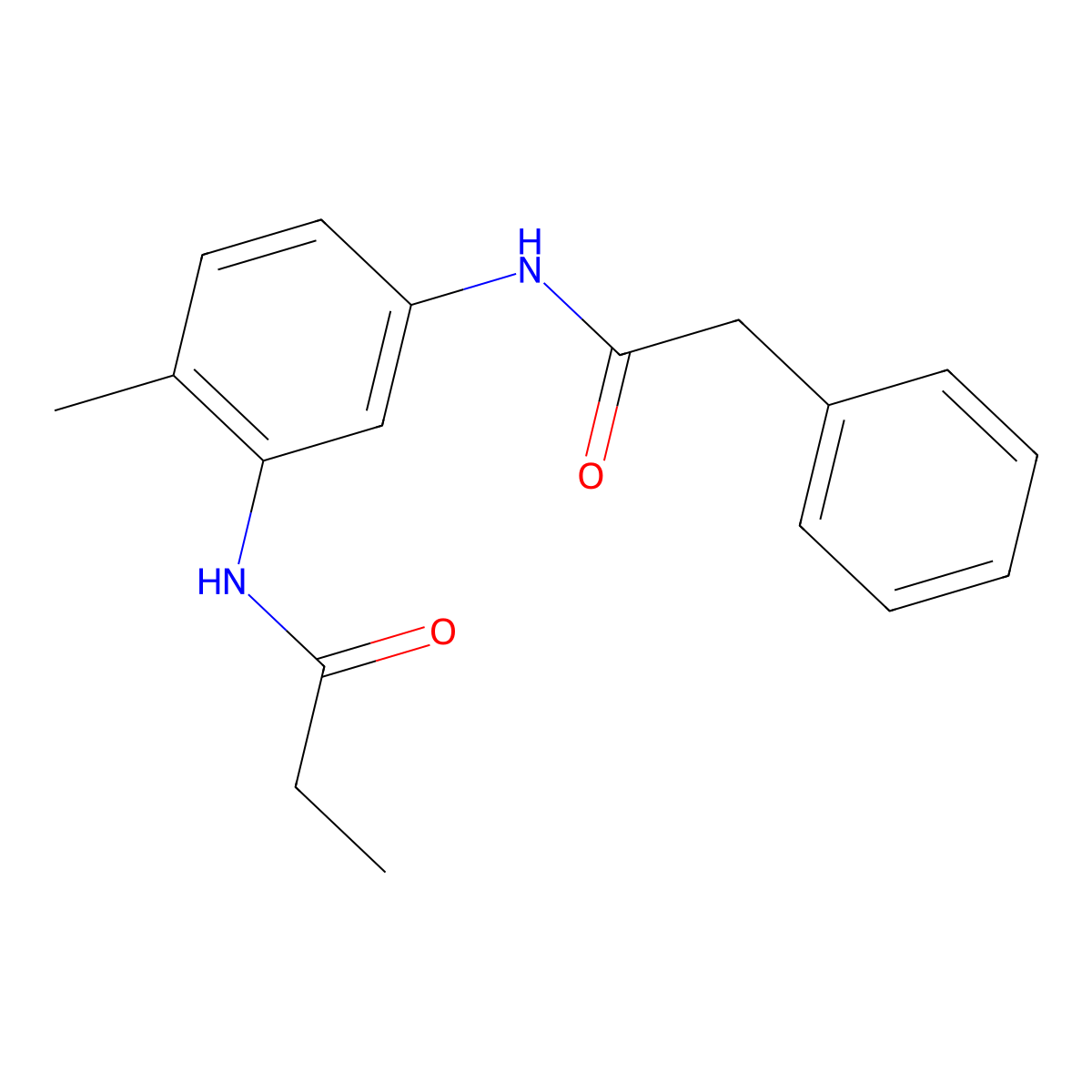 N-{2-methyl-5-[(phenylacetyl)amino]phenyl}propanamide molecular structure, CAS 1158493-04-9