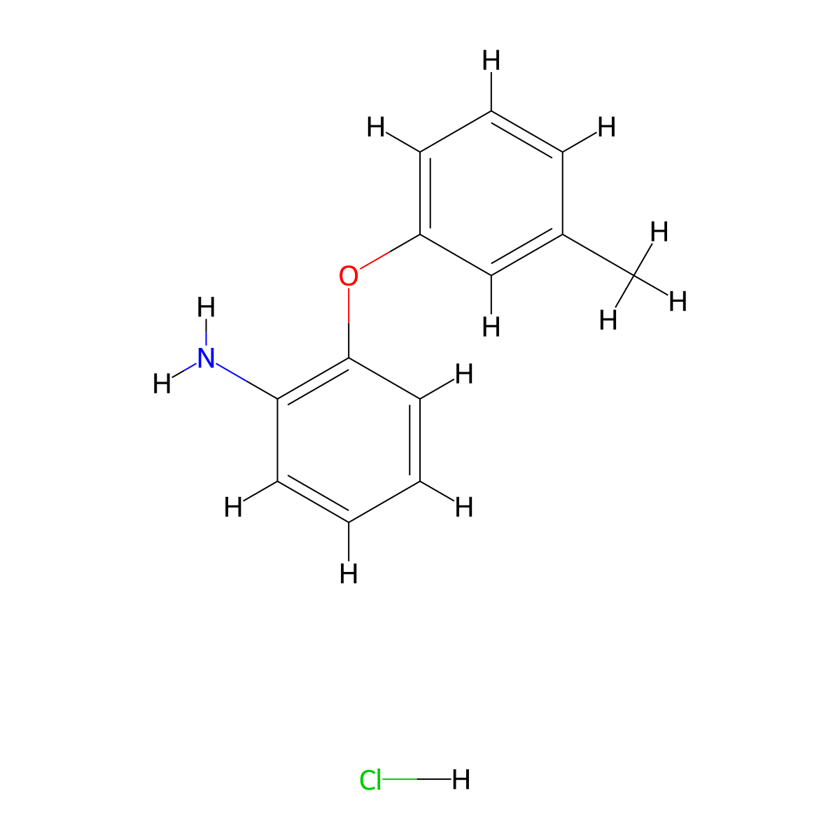 2-(3-Methylphenoxy)aniline hydrochloride molecular structure, CAS 1158494-16-6