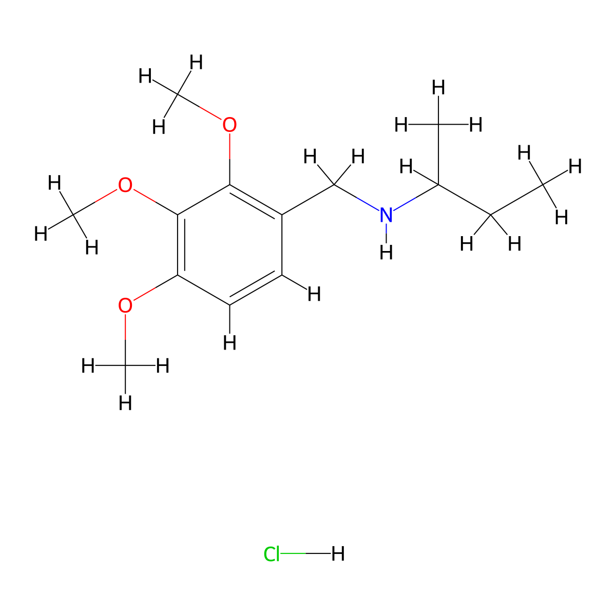 (Butan-2-yl)[(2,3,4-trimethoxyphenyl)methyl]amine hydrochloride molecular structure, CAS 1158494-91-7