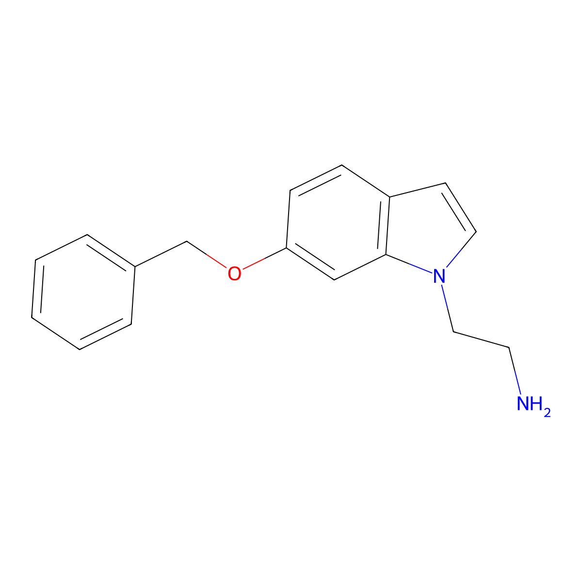 2-(6-(benzyloxy)-1H-indol-1-yl)ethanamine molecular structure, CAS 1158495-23-8