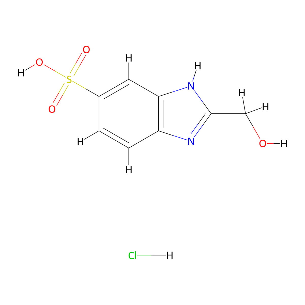 2-(Hydroxymethyl)-1H-benzo[d]imidazole-5-sulfonic acid hydrochloride molecular structure, CAS 1158496-77-5
