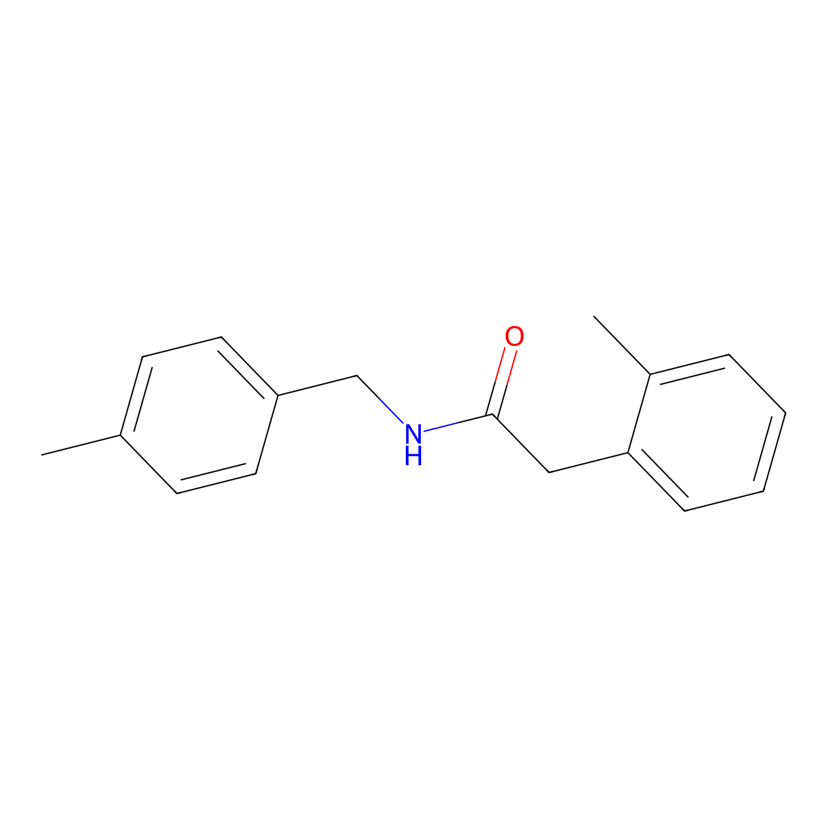N-(4-methylbenzyl)-2-(2-methylphenyl)acetamide molecular structure, CAS 1158497-47-2