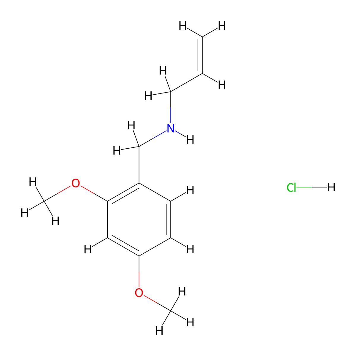 [(2,4-Dimethoxyphenyl)methyl](prop-2-en-1-yl)amine hydrochloride molecular structure, CAS 1158497-72-3