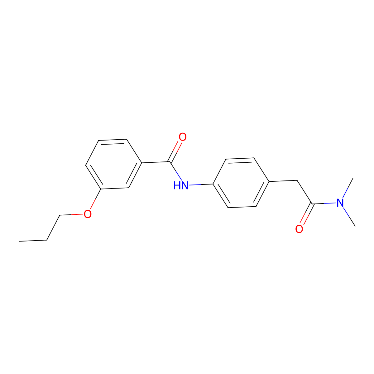 N-{4-[2-(dimethylamino)-2-oxoethyl]phenyl}-3-propoxybenzamide molecular structure, CAS 1158498-76-0