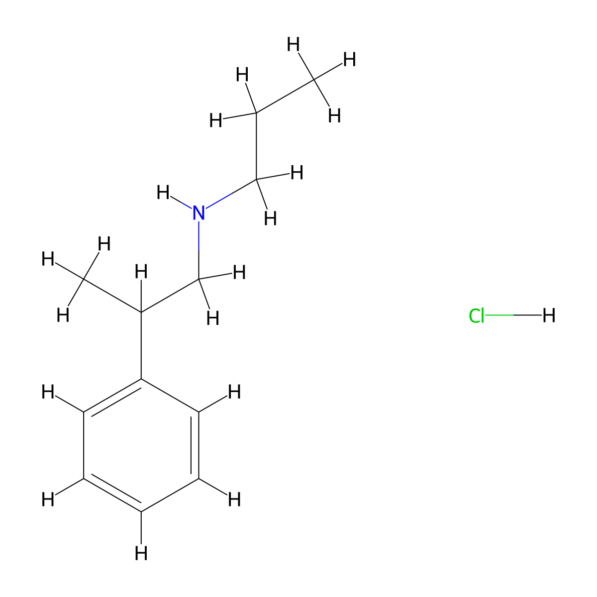 (2-Phenylpropyl)(propyl)amine hydrochloride molecular structure, CAS 1158501-97-3