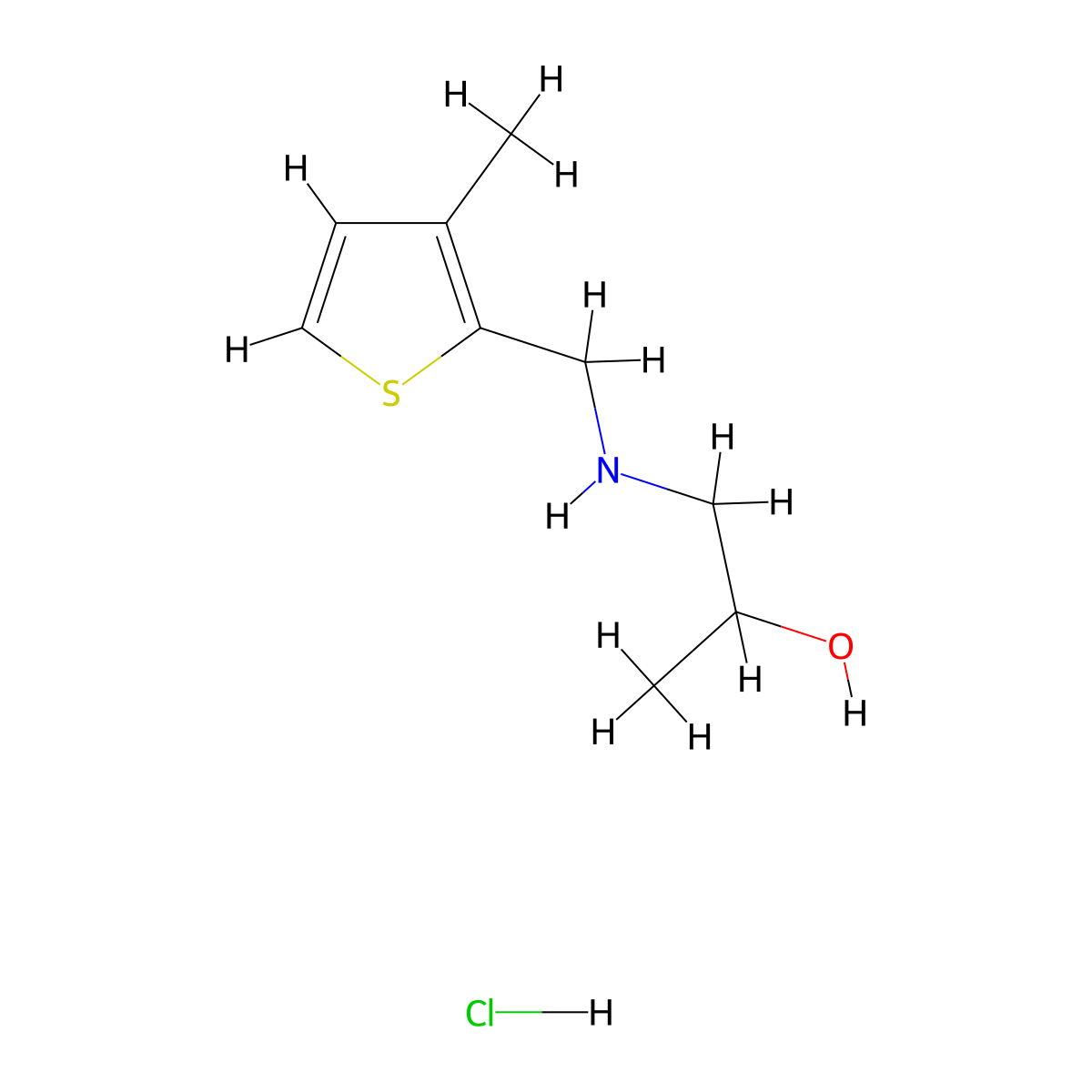 1-[(3-Methyl-thiophen-2-ylmethyl)-amino]-propan-2-OL hydrochloride molecular structure, CAS 1158503-07-1