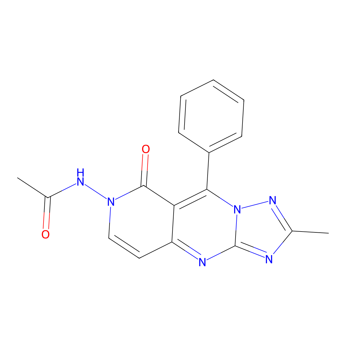 N-(2-methyl-8-oxo-9-phenylpyrido[4,3-d][1,2,4]triazolo[1,5-a]pyrimidin-7(8H)-yl)acetamide molecular structure, CAS 1158503-15-1