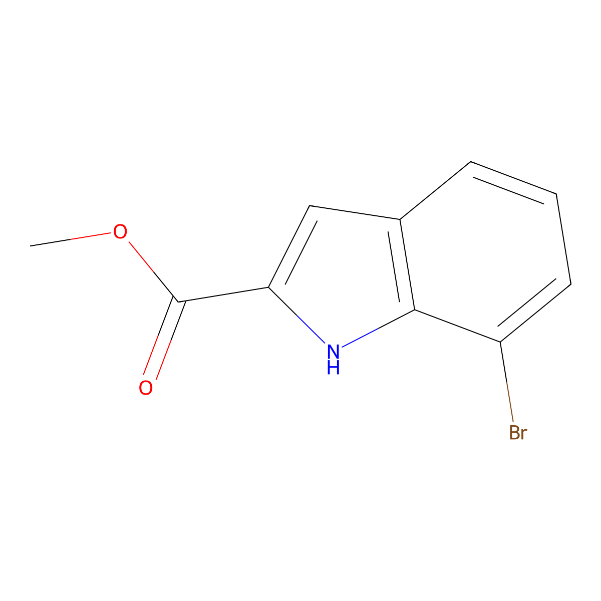 methyl 7-bromo-1H-indole-2-carboxylate molecular structure, CAS 1158503-82-2