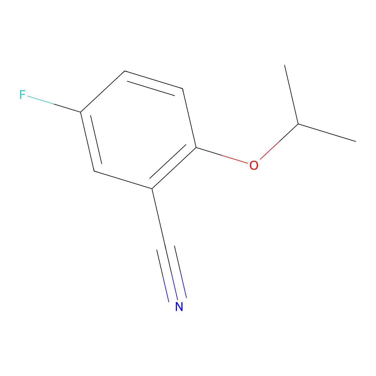 5-Fluoro-2-isopropoxybenzonitrile molecular structure, CAS 1158506-01-4
