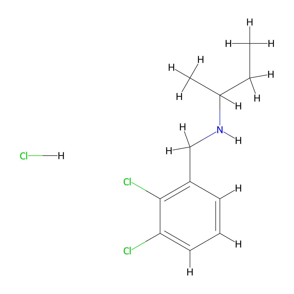 (Butan-2-yl)[(2,3-dichlorophenyl)methyl]amine hydrochloride molecular structure, CAS 1158508-83-8