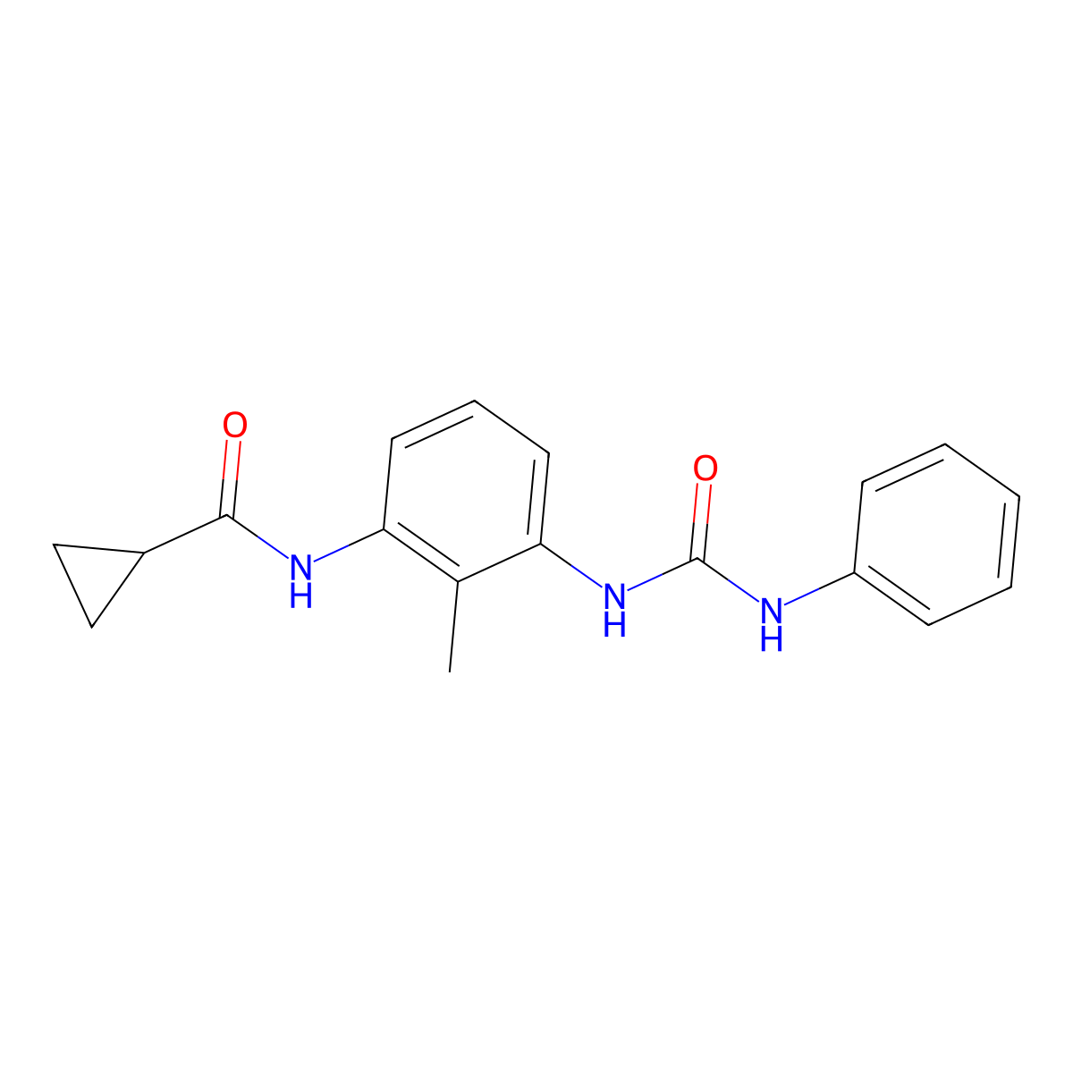 N-{3-[(anilinocarbonyl)amino]-2-methylphenyl}cyclopropanecarboxamide molecular structure, CAS 1158509-45-5