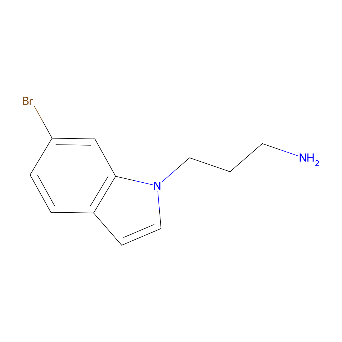 3-(6-bromo-1H-indol-1-yl)propan-1-amine molecular structure, CAS 1158510-24-7