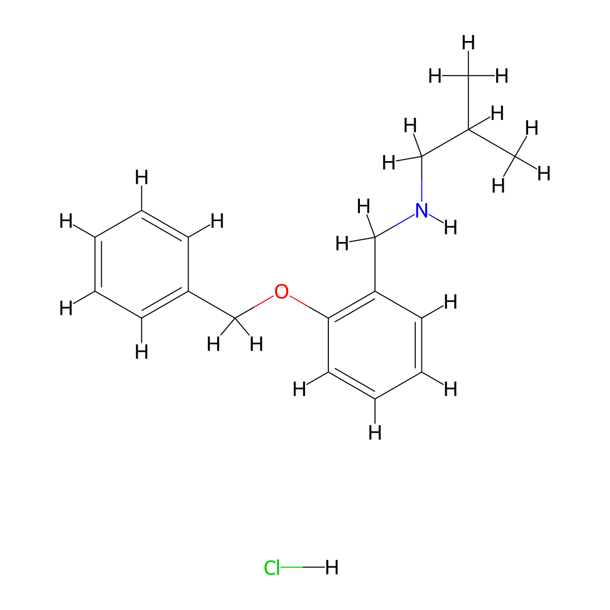 {[2-(Benzyloxy)phenyl]methyl}(2-methylpropyl)amine hydrochloride molecular structure, CAS 1158516-29-0