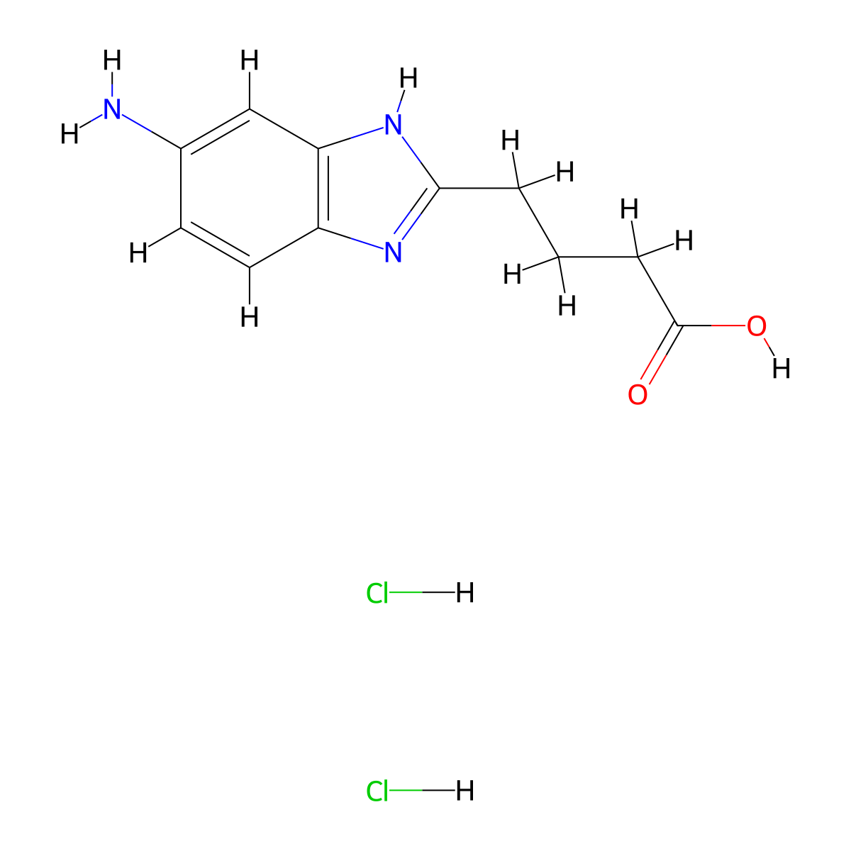 4-(5-Amino-1h-benzoimidazol-2-yl)-butyric acid dihydrochloride molecular structure, CAS 1158516-90-5