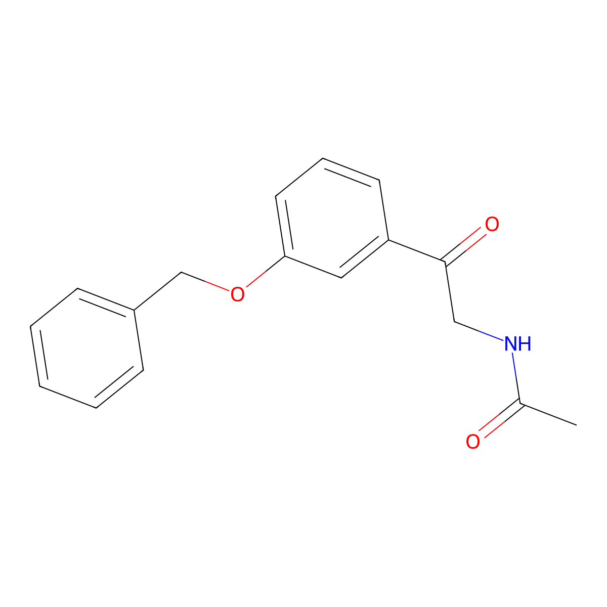 N-(2-(3-(benzyloxy)phenyl)-2-oxoethyl)acetamide molecular structure, CAS 115852-00-1