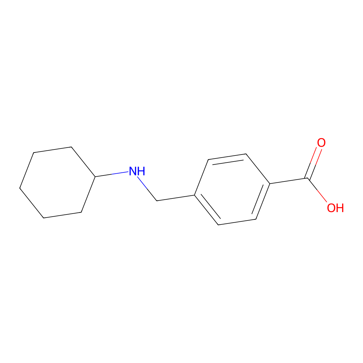4-[(Cyclohexylamino)methyl]benzoic acid molecular structure, CAS 1158522-08-7