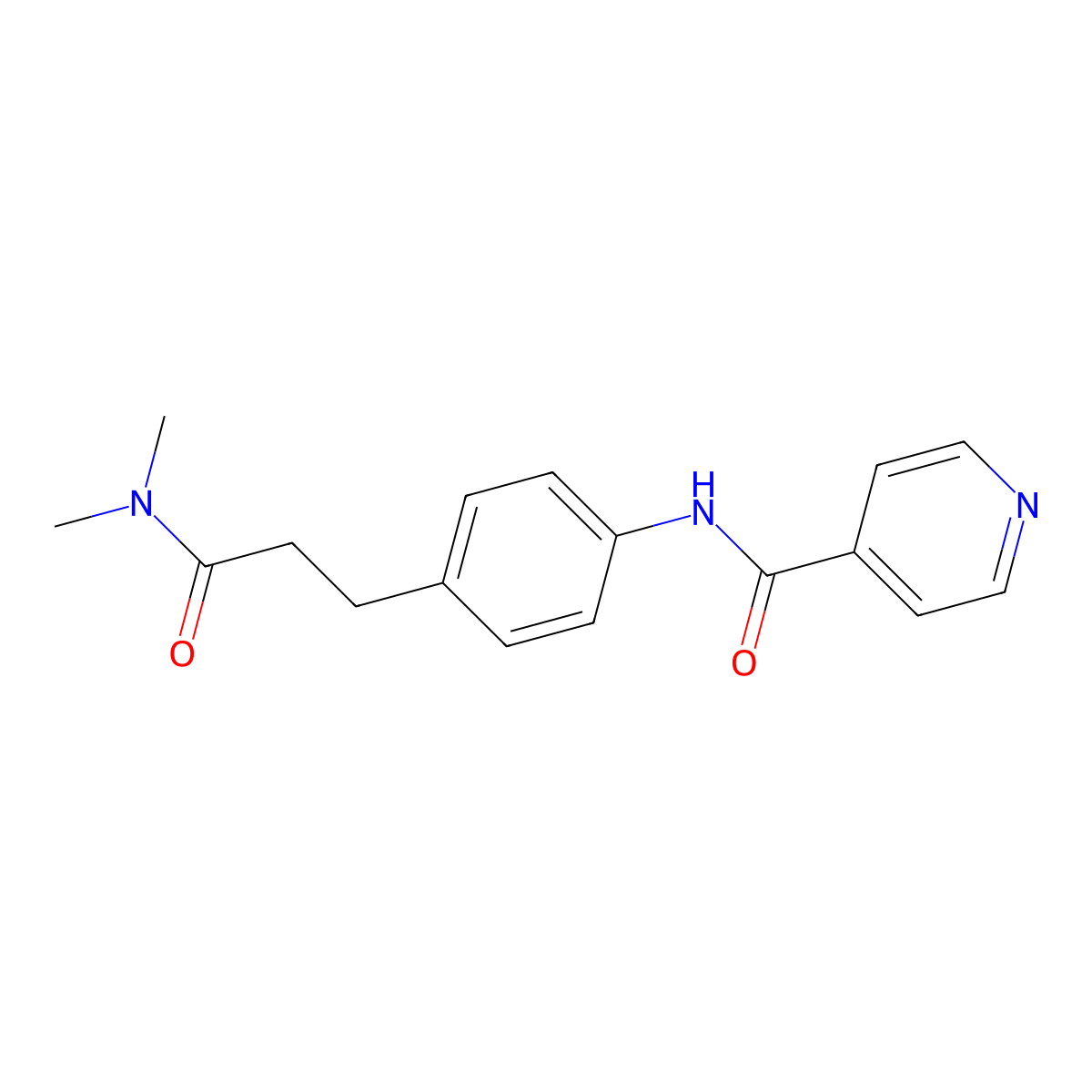 N-{4-[3-(dimethylamino)-3-oxopropyl]phenyl}isonicotinamide molecular structure, CAS 1158522-44-1
