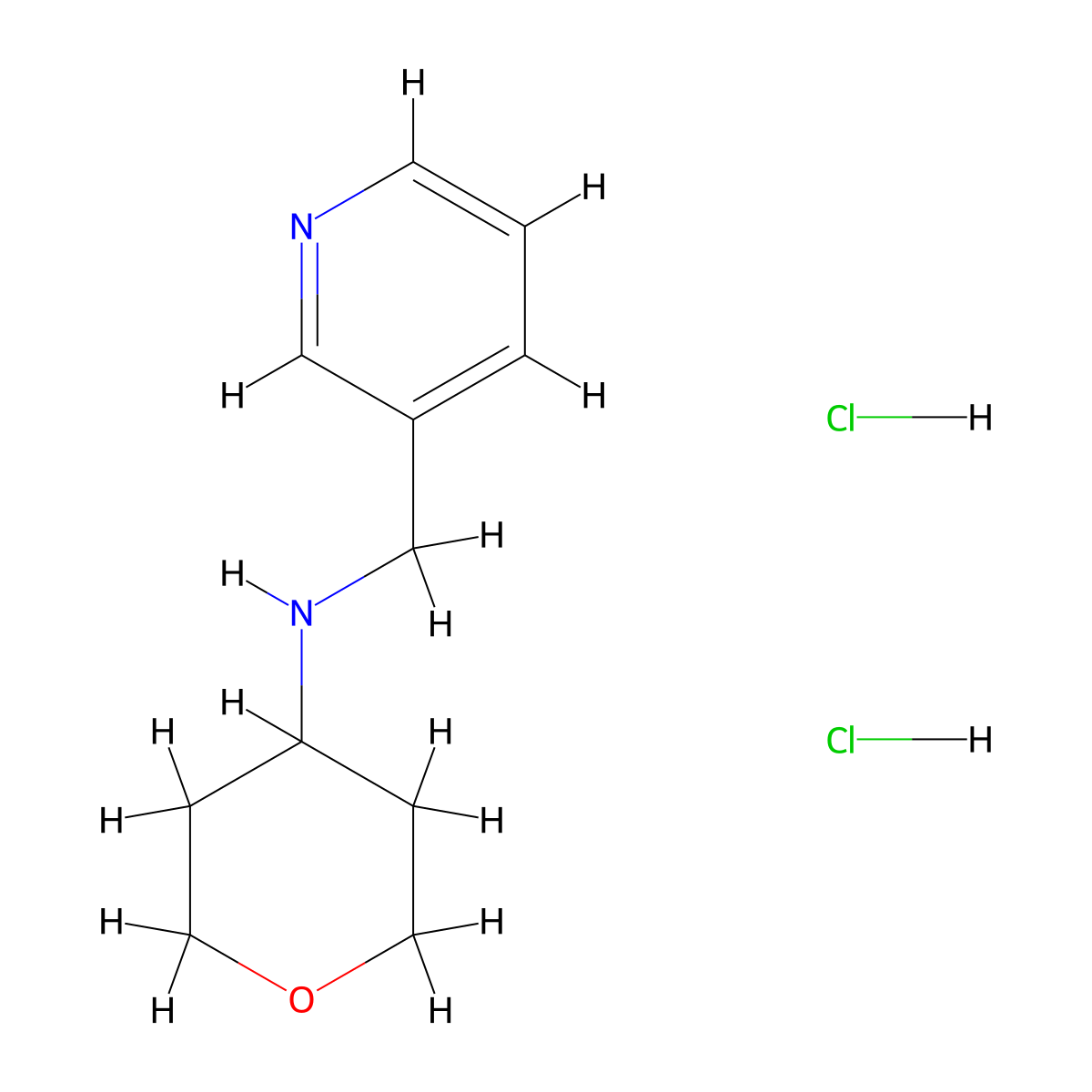 Pyridin-3-ylmethyl-(tetrahydro-pyran-4-YL)-amine dihydrochloride molecular structure, CAS 1158525-58-6