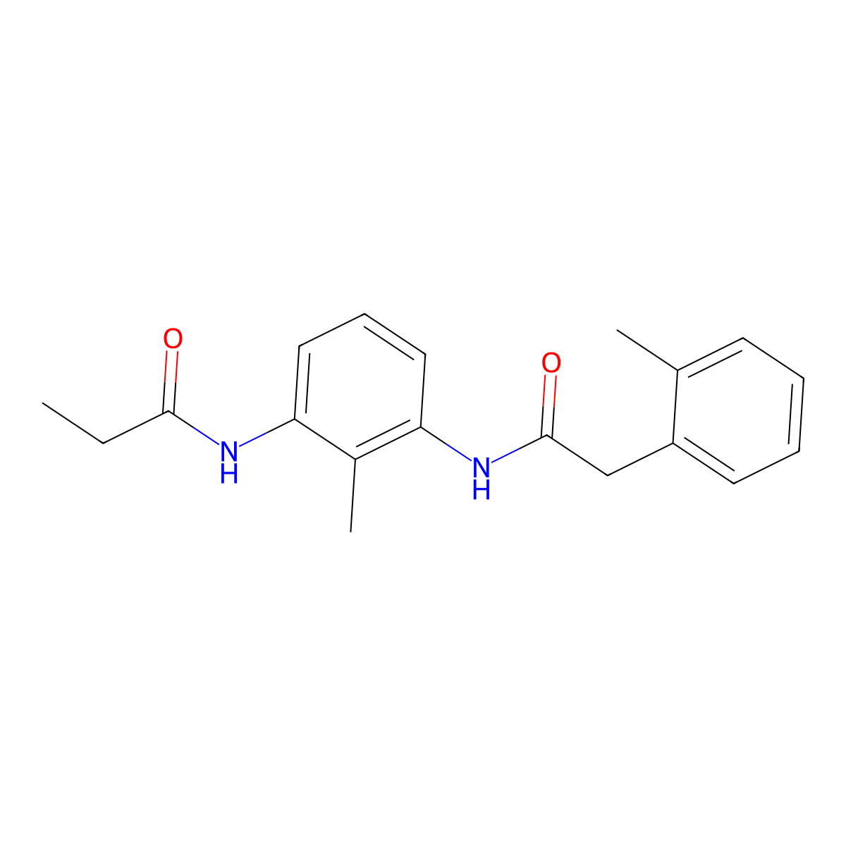N-(2-methyl-3-{[(2-methylphenyl)acetyl]amino}phenyl)propanamide molecular structure, CAS 1158525-97-3