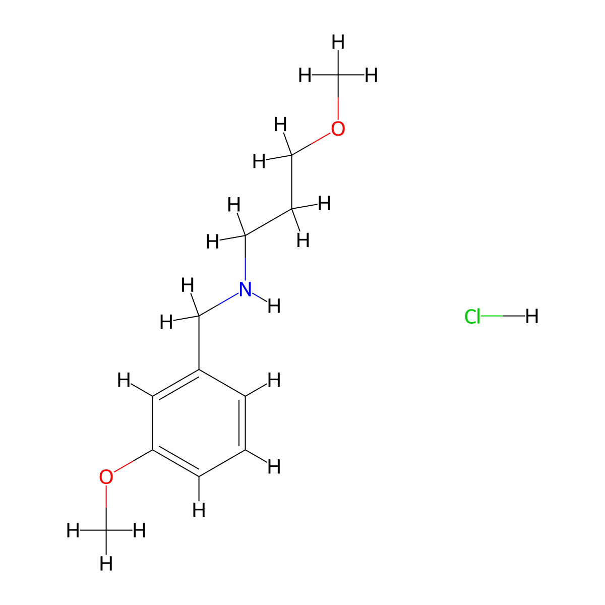 (3-Methoxybenzyl)(3-methoxypropyl)amine hydrochloride molecular structure, CAS 1158534-09-8