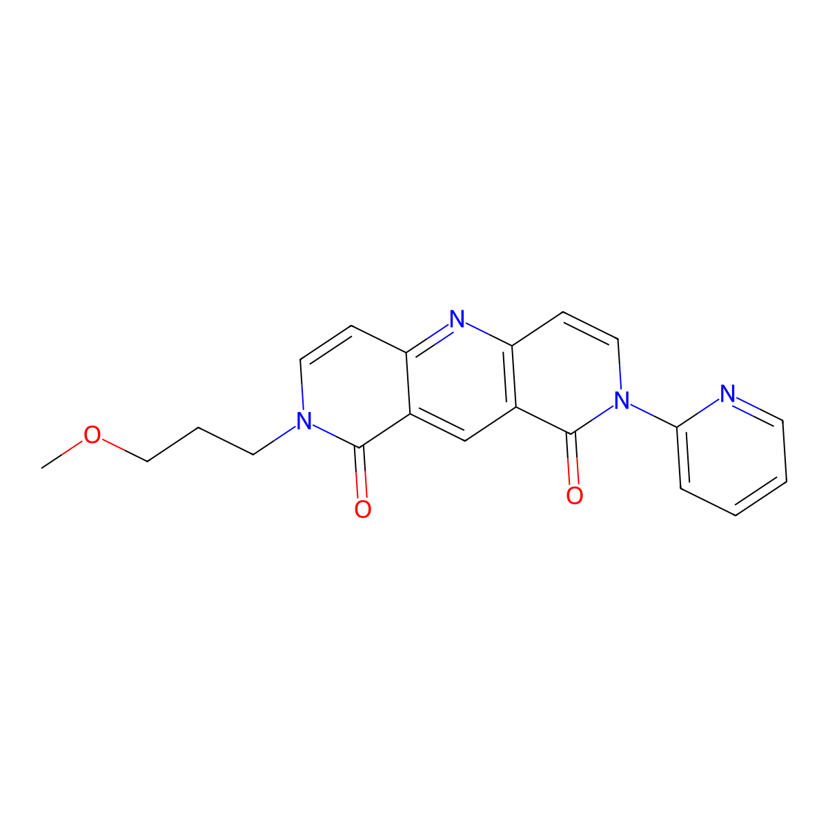 2-(3-methoxypropyl)-8-(2-pyridyl)pyrido[4,3-b][1,6]naphthyridine-1,9(2H,8H)-dione molecular structure, CAS 1158534-54-3
