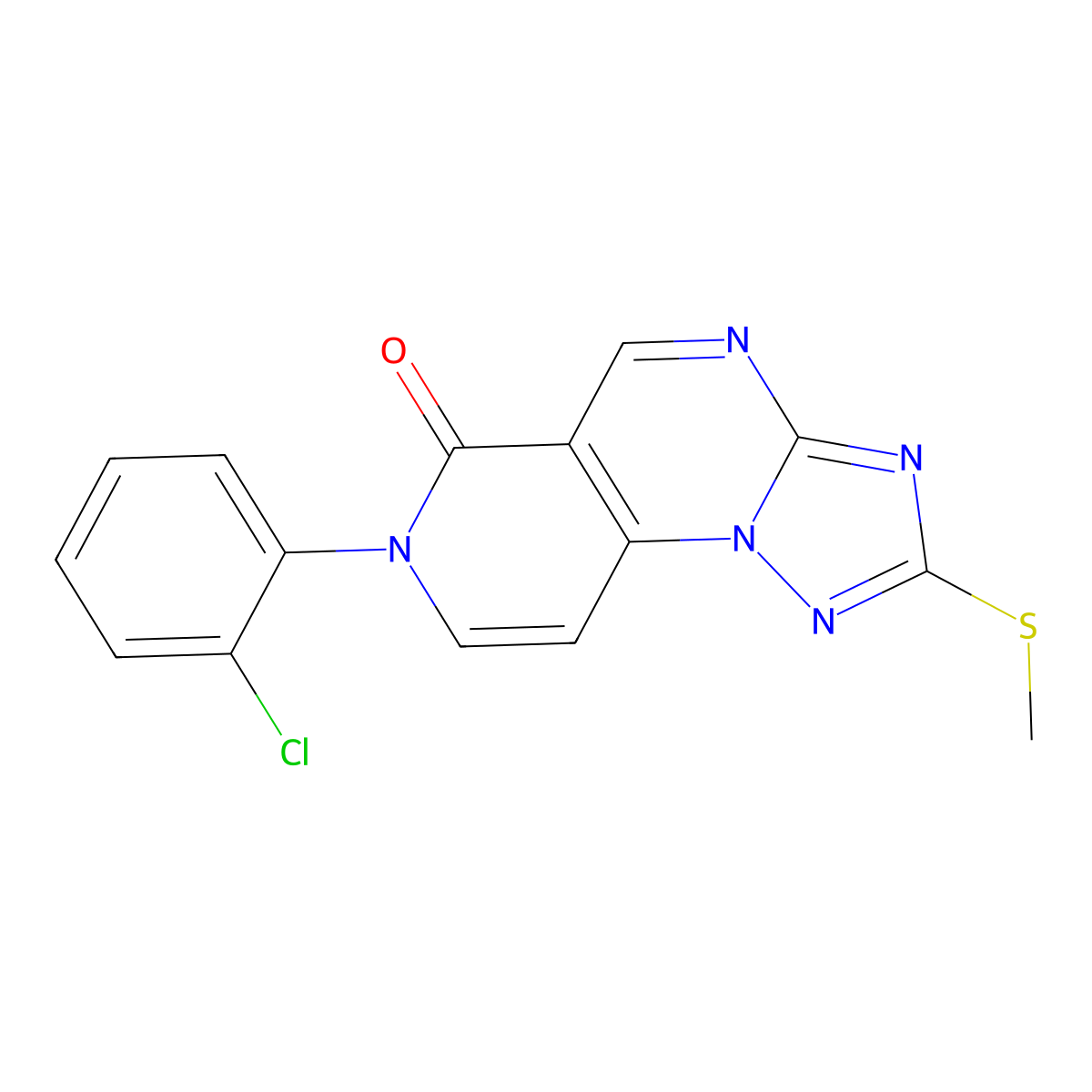 7-(2-chlorophenyl)-2-(methylsulfanyl)pyrido[3,4-e][1,2,4]triazolo[1,5-a]pyrimidin-6(7H)-one molecular structure, CAS 1158537-83-7