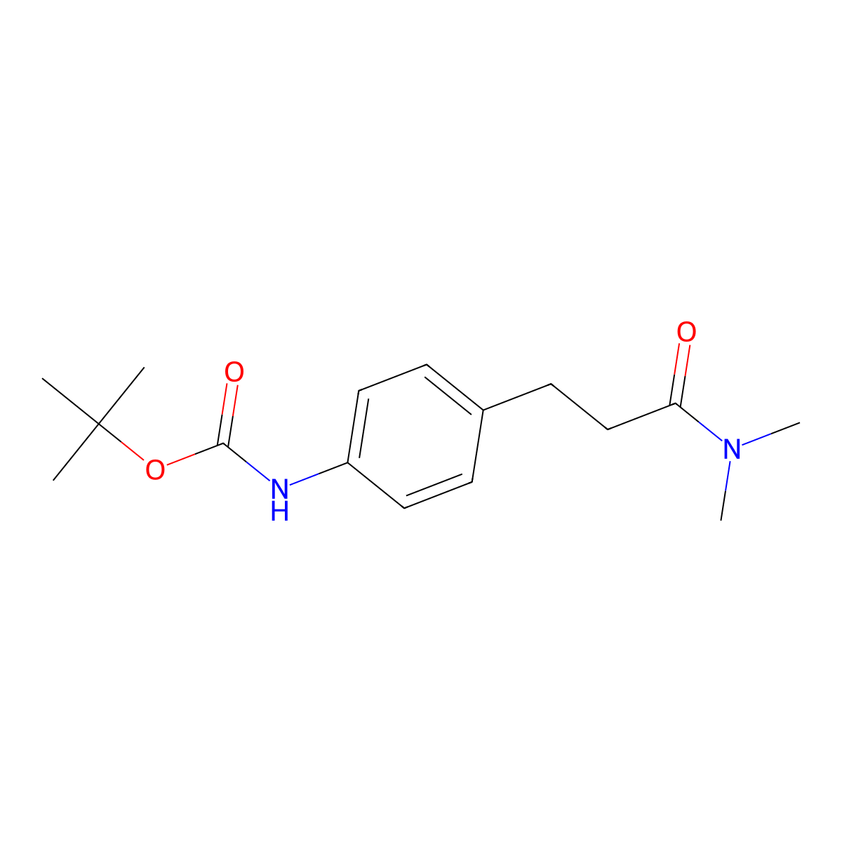 Tert-butyl {4-[3-(dimethylamino)-3-oxopropyl]phenyl}carbamate molecular structure, CAS 1158540-52-3