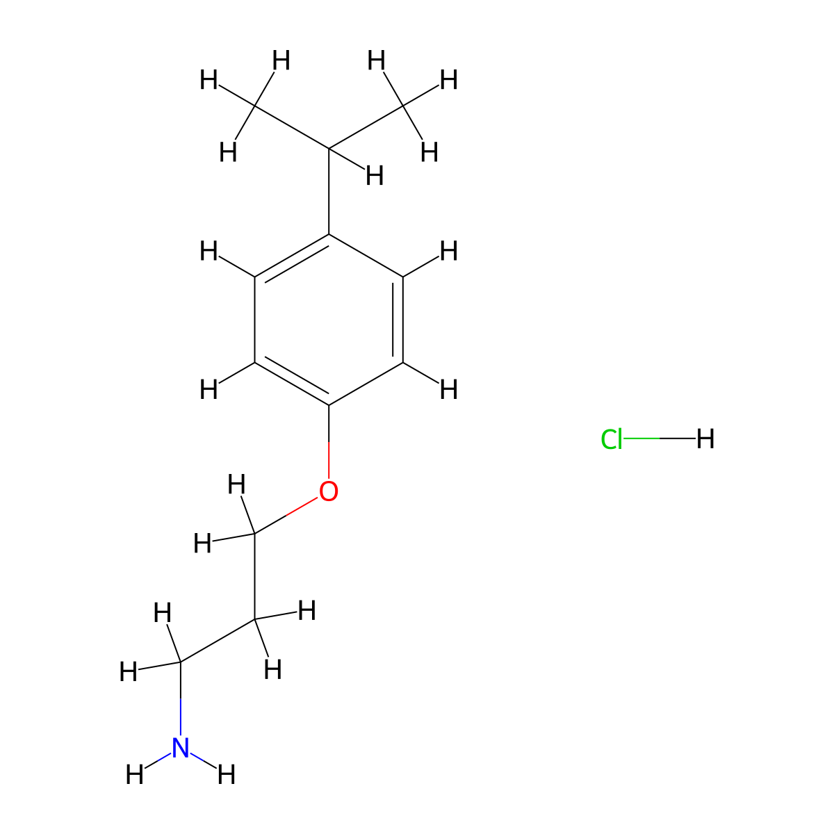 3-[4-(Propan-2-yl)phenoxy]propan-1-amine hydrochloride molecular structure, CAS 1158550-94-7