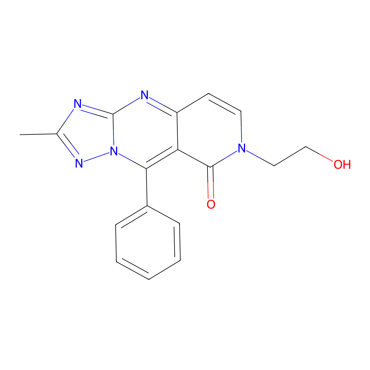 7-(2-hydroxyethyl)-2-methyl-9-phenylpyrido[4,3-d][1,2,4]triazolo[1,5-a]pyrimidin-8(7H)-one molecular structure, CAS 1158551-72-4