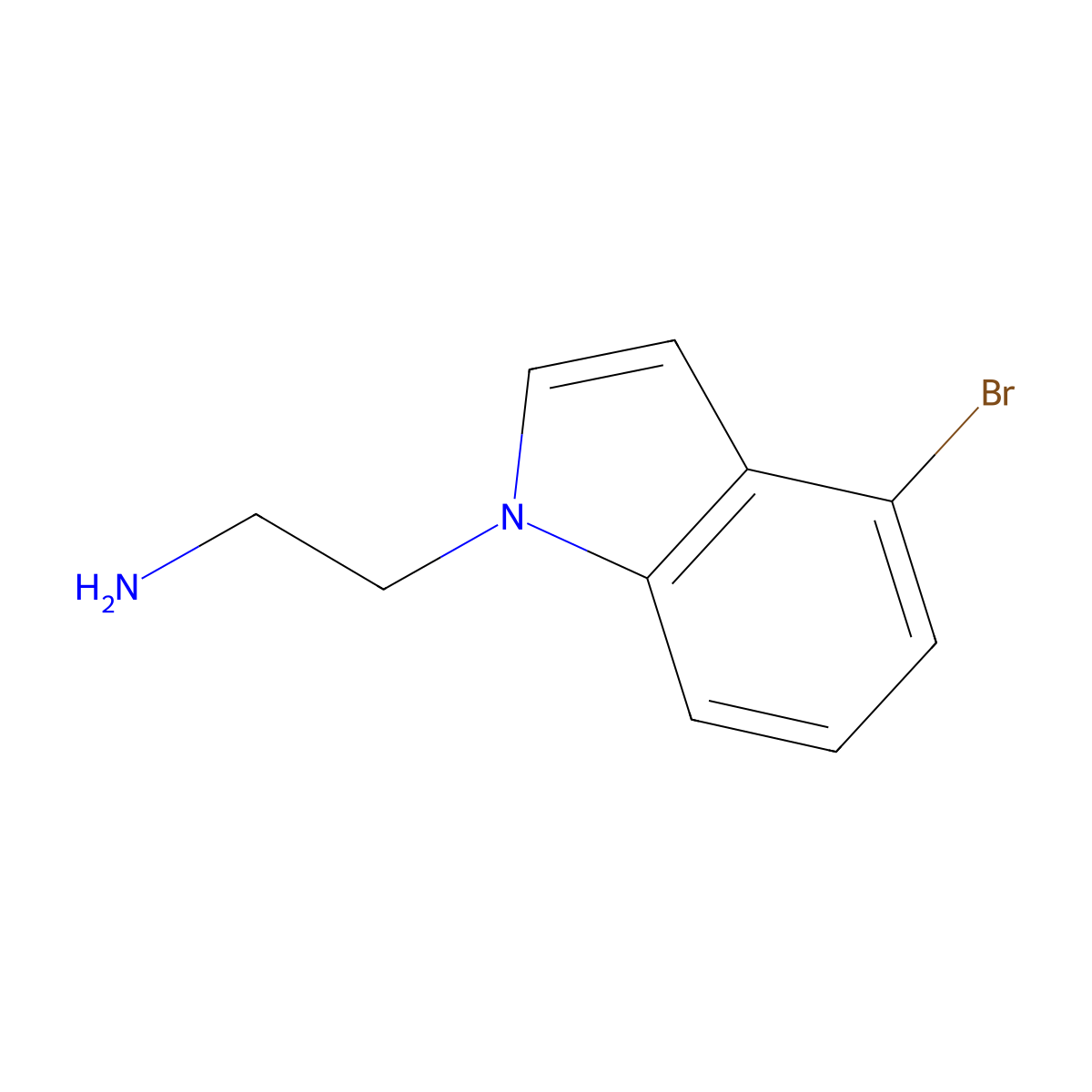 1H-Indole-1-ethanamine, 4-bromo- molecular structure, CAS 1158552-88-5