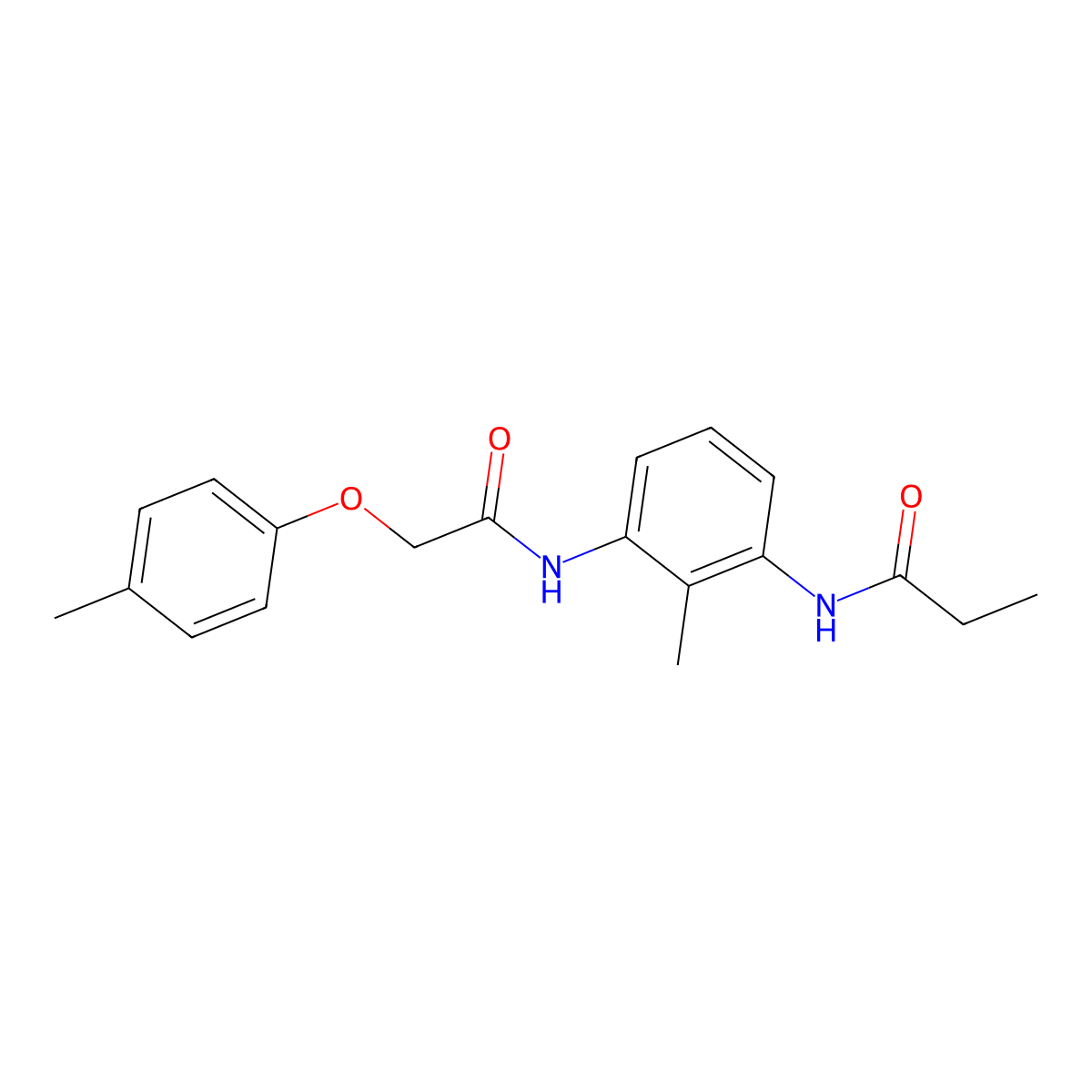 N-(2-methyl-3-{[(4-methylphenoxy)acetyl]amino}phenyl)propanamide molecular structure, CAS 1158552-89-6