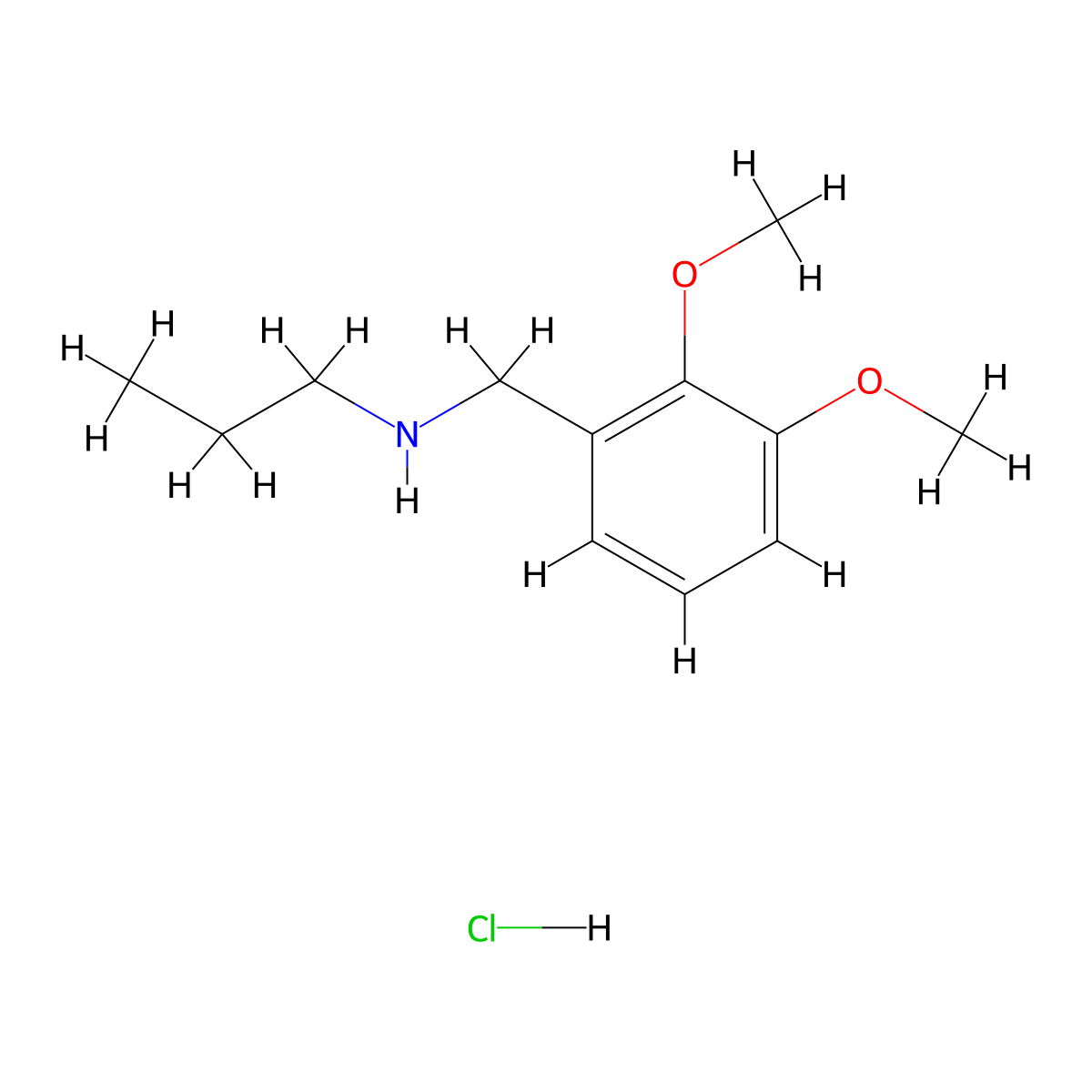 [(2,3-Dimethoxyphenyl)methyl](propyl)amine hydrochloride molecular structure, CAS 1158561-00-2