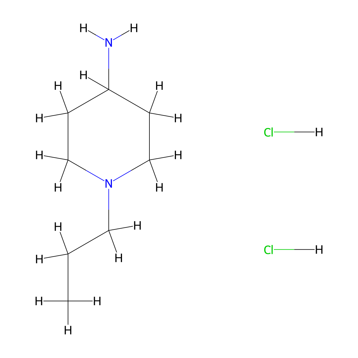 1-Propylpiperidin-4-amine dihydrochloride molecular structure, CAS 1158561-84-2