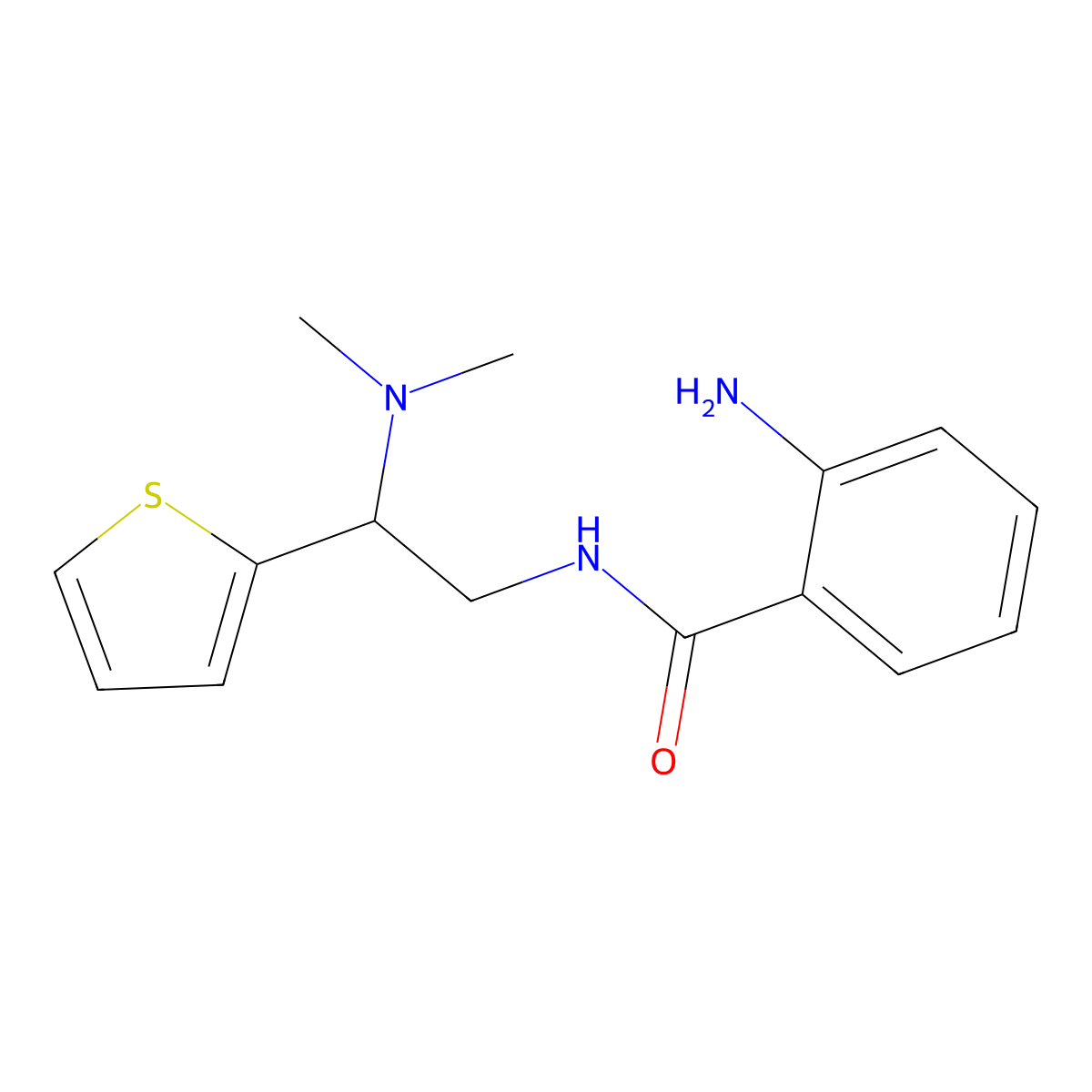 2-amino-N-[2-(dimethylamino)-2-(thiophen-2-yl)ethyl]benzamide molecular structure, CAS 1158562-61-8