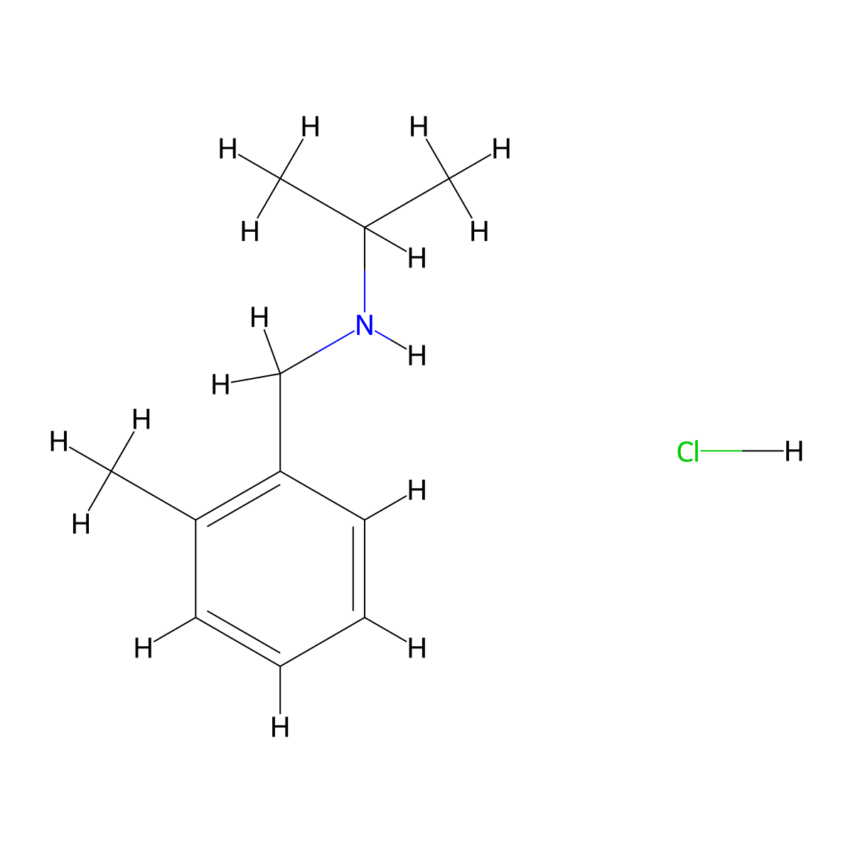 N-(2-Methylbenzyl)-2-propanamine hydrochloride molecular structure, CAS 1158564-36-3