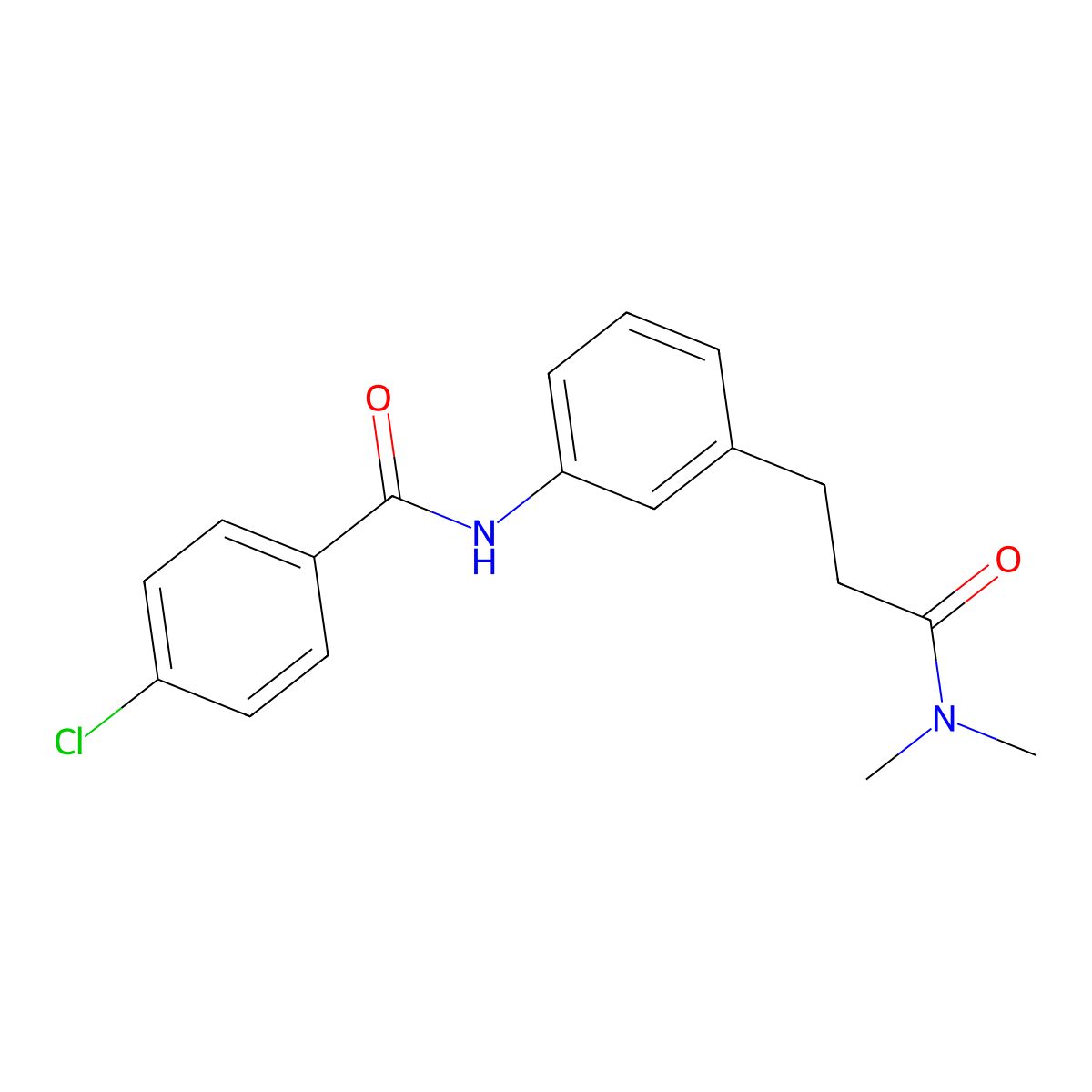 4-chloro-N-{3-[3-(dimethylamino)-3-oxopropyl]phenyl}benzamide molecular structure, CAS 1158565-79-7