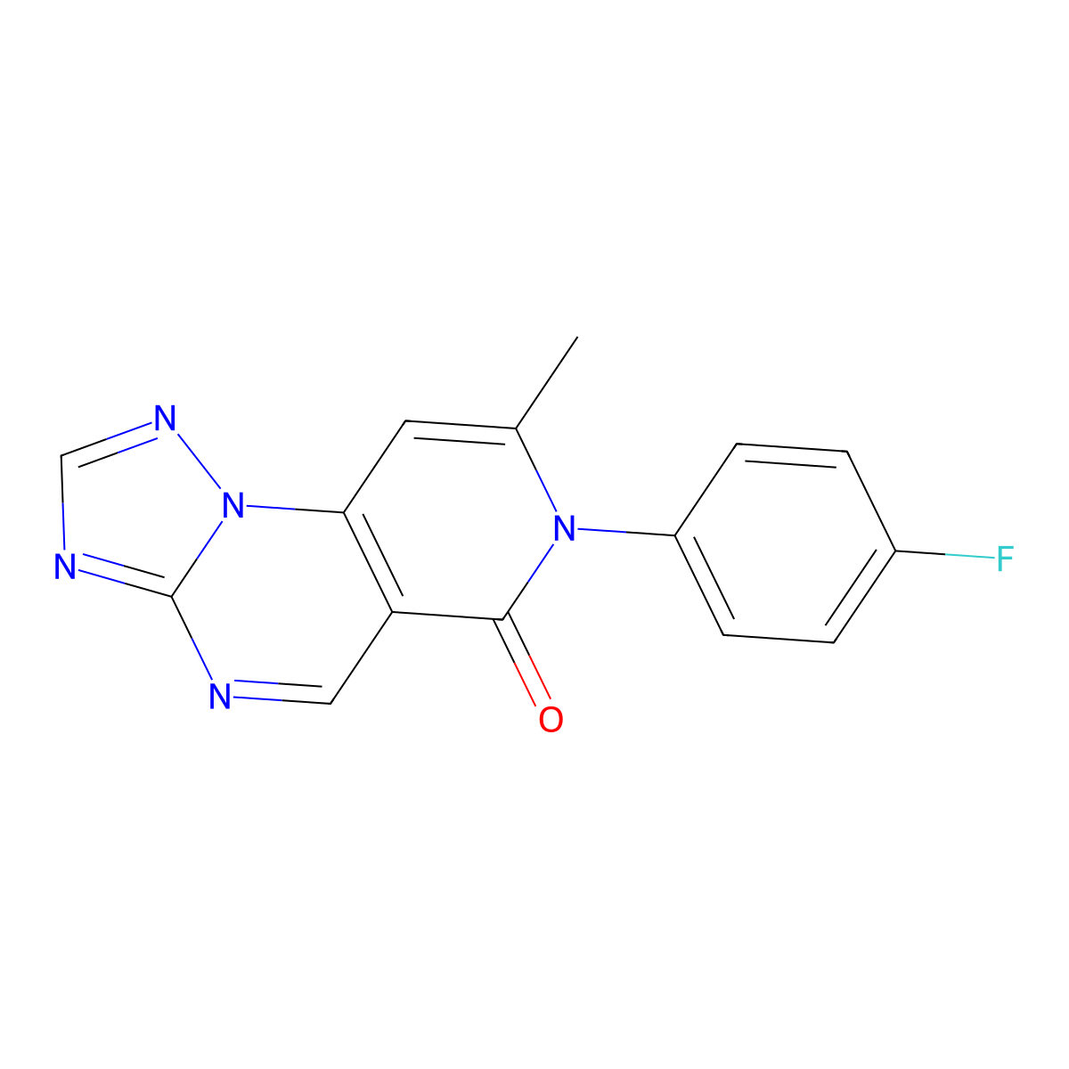 7-(4-fluorophenyl)-8-methylpyrido[3,4-e][1,2,4]triazolo[1,5-a]pyrimidin-6(7H)-one molecular structure, CAS 1158566-47-2