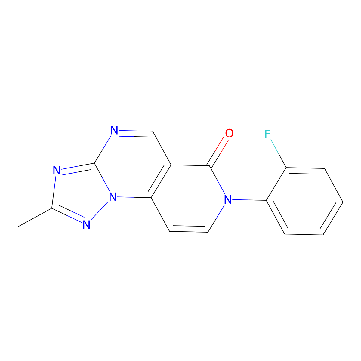 7-(2-fluorophenyl)-2-methylpyrido[3,4-e][1,2,4]triazolo[1,5-a]pyrimidin-6(7H)-one molecular structure, CAS 1158568-18-3
