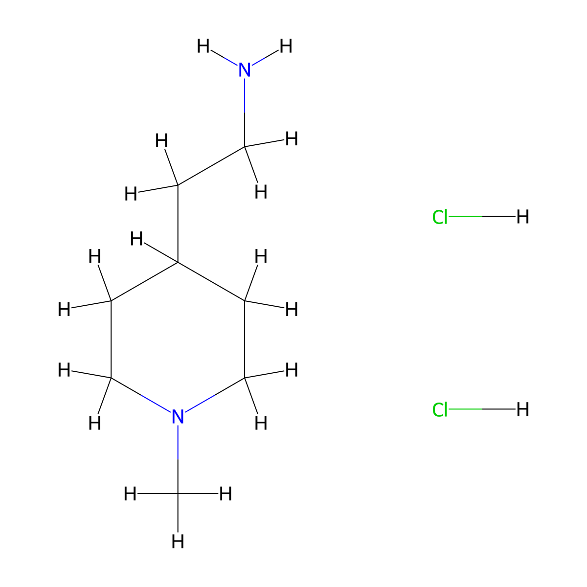 2-(1-Methylpiperidin-4-yl)ethan-1-amine dihydrochloride molecular structure, CAS 1158570-12-7