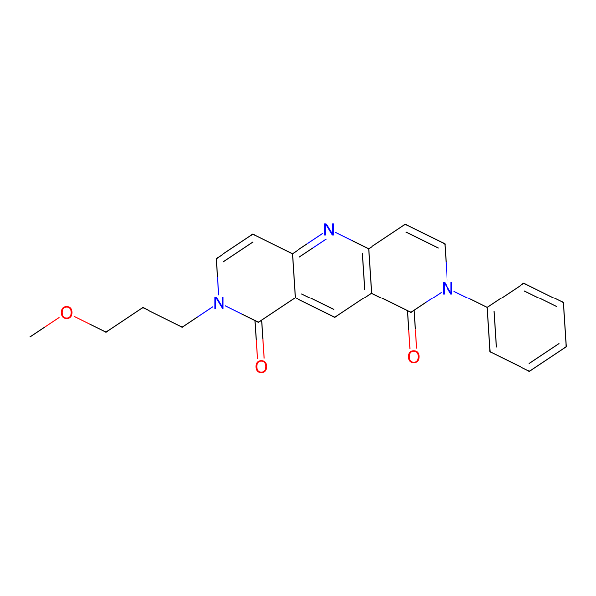 2-(3-methoxypropyl)-8-phenylpyrido[4,3-b][1,6]naphthyridine-1,9(2H,8H)-dione molecular structure, CAS 1158570-81-0
