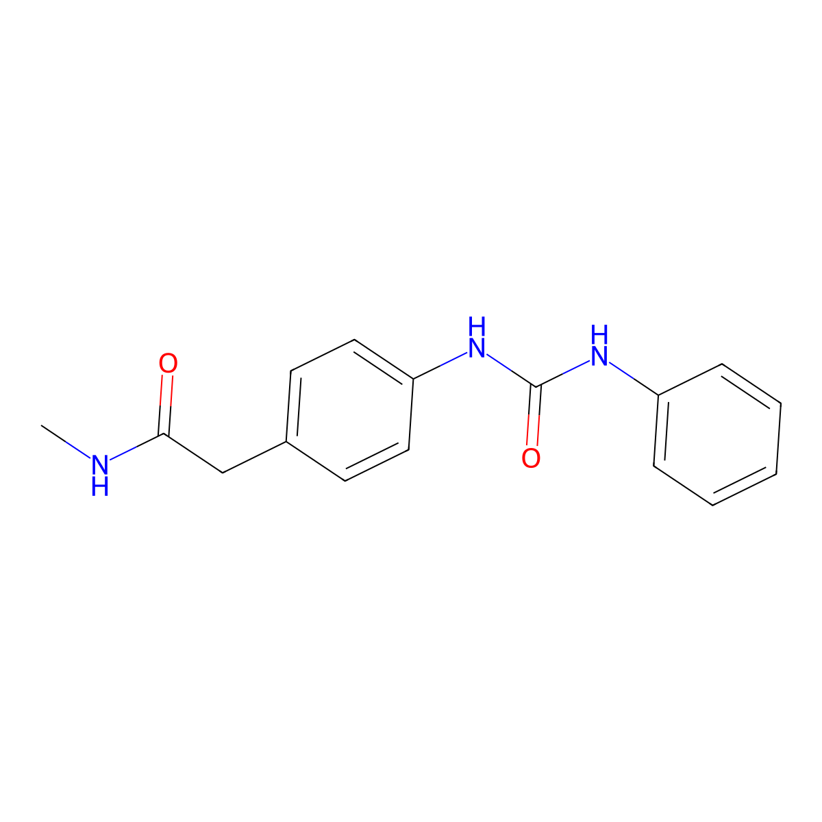 2-{4-[(anilinocarbonyl)amino]phenyl}-N-methylacetamide molecular structure, CAS 1158576-95-4