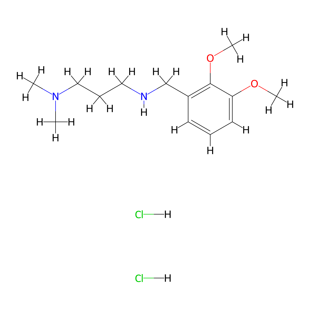 [(2,3-Dimethoxyphenyl)methyl][3-(dimethylamino)propyl]amine dihydrochloride molecular structure, CAS 1158577-04-8