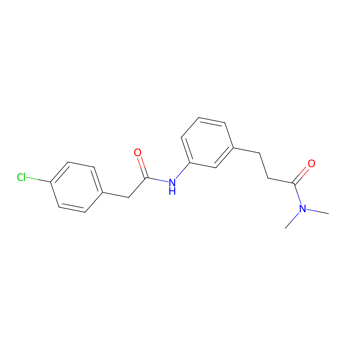 3-(3-{[(4-chlorophenyl)acetyl]amino}phenyl)-N,N-dimethylpropanamide molecular structure, CAS 1158577-29-7