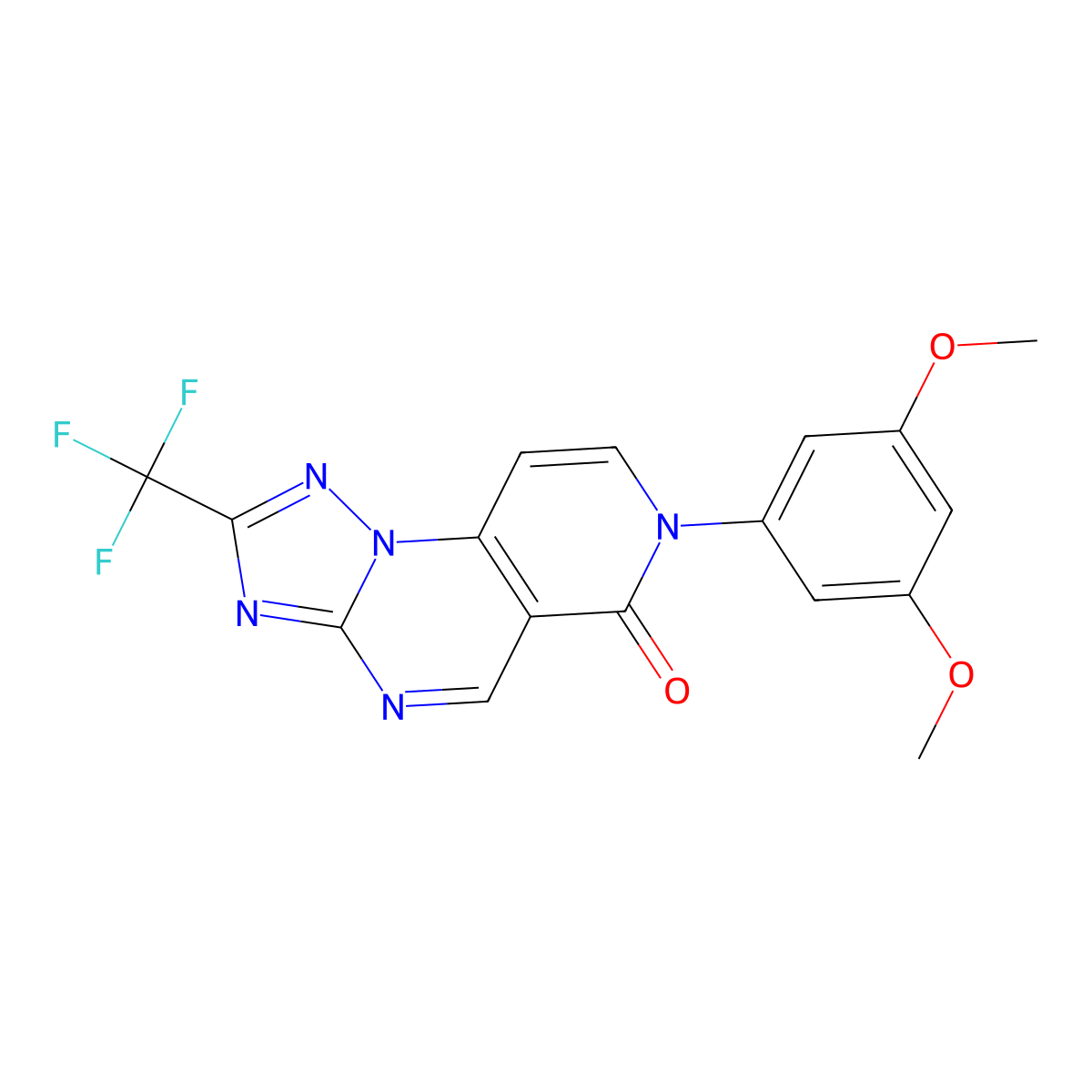 7-(3,5-dimethoxyphenyl)-2-(trifluoromethyl)pyrido[3,4-e][1,2,4]triazolo[1,5-a]pyrimidin-6(7H)-one molecular structure, CAS 1158577-30-0