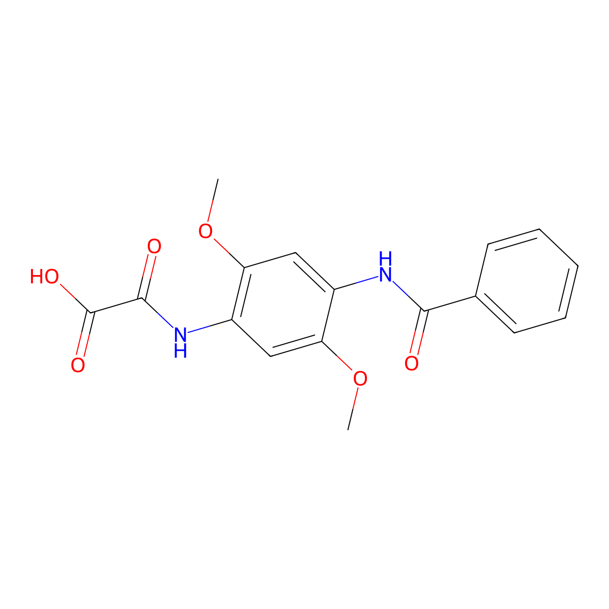 {[4-(Benzoylamino)-2,5-dimethoxyphenyl]amino}(oxo)acetic acid molecular structure, CAS 1158578-28-9