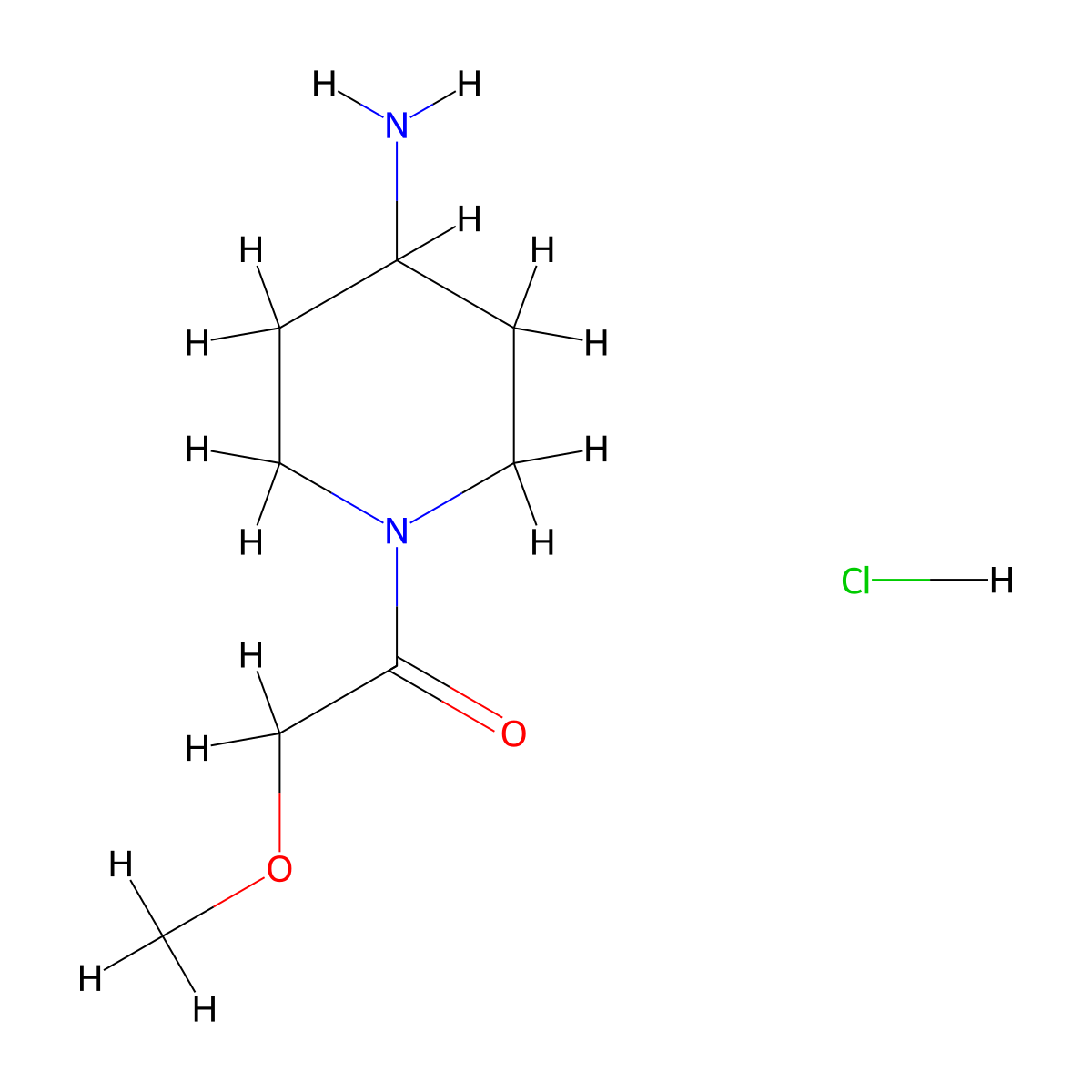 1-(4-Aminopiperidin-1-yl)-2-methoxyethan-1-one hydrochloride molecular structure, CAS 1158579-16-8
