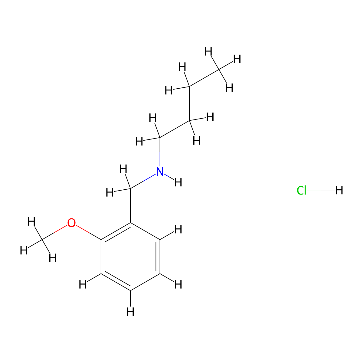 N-(2-Methoxybenzyl)butan-1-amine hydrochloride molecular structure, CAS 1158579-56-6
