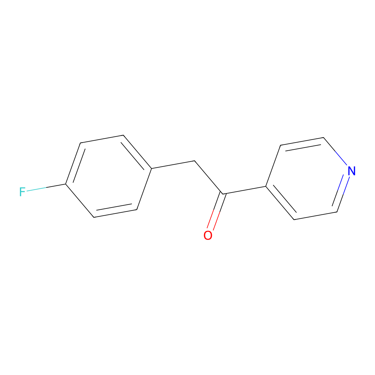 2-(4-Fluorophenyl)-1-(pyridin-4-yl)ethanone molecular structure, CAS 115858-98-5
